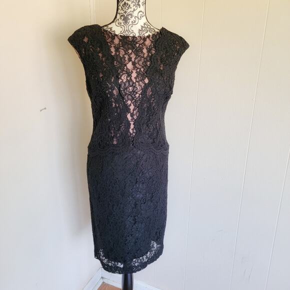 Ralph Lauren Black Lace Sheath Dress - Picture 1 of 3